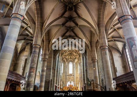 SCHWAB.S. HALL, ALLEMAGNE - 30 AOÛT 2019 : ST. Eglise Michael à Schwabisch Hall, Allemagne Banque D'Images