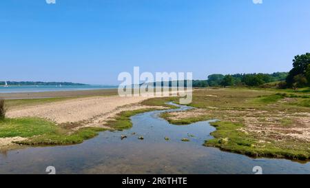 Freston, Ipswich, Suffolk - 11 juin 2023 : les côtes d'Orwell vers Felixstowe. Banque D'Images