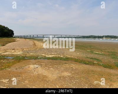 Freston, Ipswich, Suffolk - 11 juin 2023 : rives d'Orwell en direction d'Ipswich et du pont d'Orwell. Banque D'Images