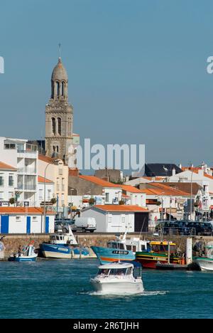 Port, Saint-Gilles-Croix-de-vie, Charente-Maritime, Poitou-Vendée, France Banque D'Images