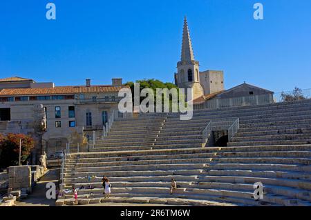 Théâtre romain, Arles, Bouches-du-Rhône, Provence-Alpes-Côte d'Azur, Sud de la France Banque D'Images