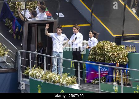 Leclerc Charles (mco), podium sur le podium des 24 heures du Mans 2023 sur le circuit des 24 heures du Mans sur 11 juin 2023 au Mans, France - photo: Alexandre Guilleraumot/DPPI/LiveMedia Banque D'Images