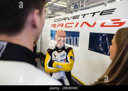 KEATING Ben (usa), Corvette Racing, Chevrolet Corvette C8.R, portrait pendant les 24 heures du Mans 2023 sur le circuit des 24 heures du Mans de 10 juin à 11, 2023 au Mans, France - photo: Germain Hazard/DPPI/LiveMedia Banque D'Images