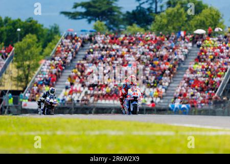 Florence, Italie. 11th juin 2023; Autodromo Internazionale del Mugello, Scarperia e San Piero, Florence, Italie; 2023 Journée italienne de la course MotoGP; Numéro 49 Gresini Racing MotoGP rider Fabio Di Giannantonio pendant la course crédit: Action plus Sports Images/Alay Live News Banque D'Images