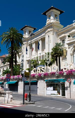 Casino municipale, San Remo, Riviera italienne, Ligurie, Italie Banque D'Images