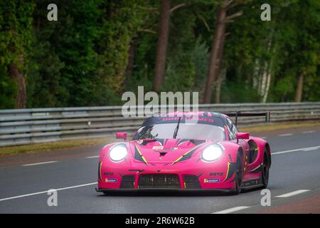 Le Mans, France. 11th juin 2023. Le Mans, France. 11th juin 2023. # 85, le Mans, France, samedi 10th juin 2023 : Sarah Bovy, Michelle Gatting, Rahel Frey, Team Iron Dames, Porsche 911 RSR -19 car, LMGTE Am Class, lors de la course du 24H du Mans sur 10 juin . Banque D'Images