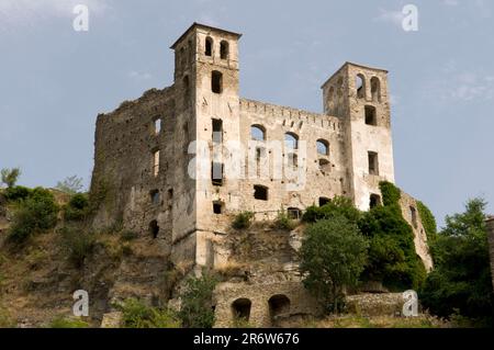 Castello Doria, Dolceacqua, Nervia Valley, Riviera italienne, Ligurie, Italie Banque D'Images