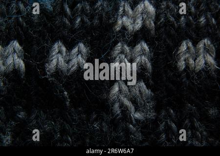 veste en laine macro de couleurs sombres Banque D'Images