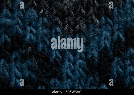 veste en laine macro de couleurs sombres Banque D'Images