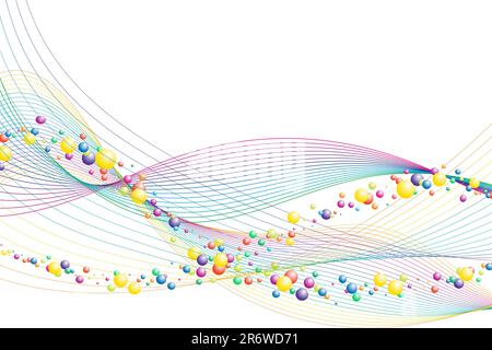 Des lignes colorées contexte le thème de la mer pour l'utilisation de conception Illustration de Vecteur