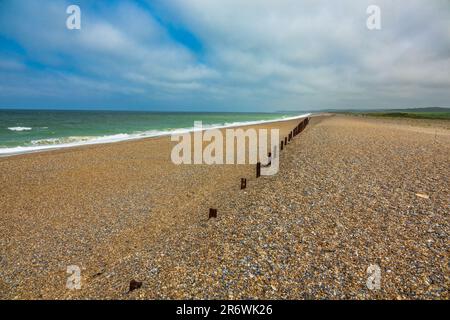 Norfolk Coast Path, plage de Salthouse Banque D'Images