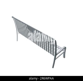 Vecteur polygonal Bench isolé. Banc en bois isolé sur fond blanc. Banc de parc isolé sur fond blanc, banc en fer forgé, vecteur il Illustration de Vecteur