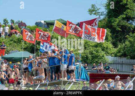 Florence, Italie. 11th juin 2023; Autodromo Internazionale del Mugello, Scarperia e San Piero, Florence, Italie; 2023 Journée italienne de la course MotoGP; Mugello fans crédit: Action plus Sports Images/Alamy Live News Banque D'Images