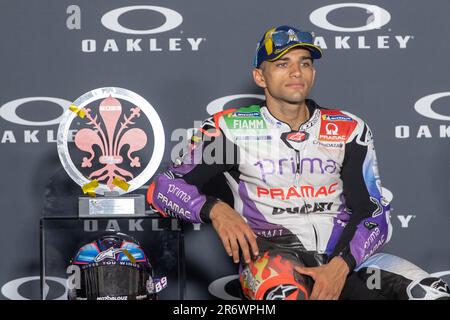 Florence, Italie. 11th juin 2023; Autodromo Internazionale del Mugello, Scarperia e San Piero, Florence, Italie; 2023 Journée italienne de la course MotoGP; Jorge Martin, Prima Pramac Racing Credit: Action plus Sports Images/Alay Live News Banque D'Images