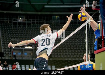 Zadar, Croatie. 11th juin 2023. Gabrijel Cvanciger de Croatie lors du match de la Ligue européenne d'or de volley-ball CEV 2023 du groupe B entre la Croatie et l'Ukraine au Kresimir Cosic Sports Hall à Zadar, Croatie, on 11 juin 2023. Photo: Sime Zelic/PIXSELL crédit: Pixsell/Alay Live News Banque D'Images