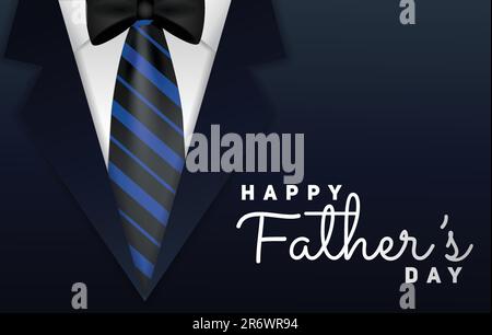 Illustration vectorielle de l'arrière-plan du jour du père heureux. Bannière de fête des pères, affiche, carte, papier peint. Illustration de Vecteur
