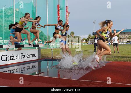 Palerme, Italie. 11th juin 2023. 3000st femmes au cours de Campionato Italiano Assolisto di Societa, Athlétisme italien à Palerme, Italie, 11 juin 2023 crédit: Agence de photo indépendante/Alamy Live News Banque D'Images