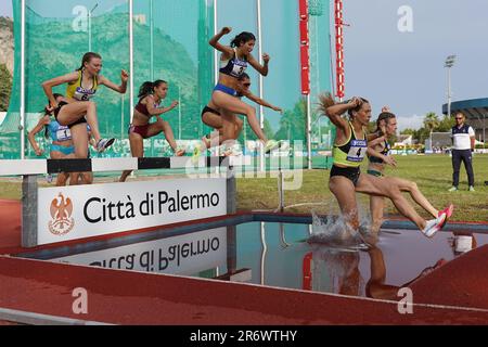 Palerme, Italie. 11th juin 2023. 3000st femmes au cours de Campionato Italiano Assolisto di Societa, Athlétisme italien à Palerme, Italie, 11 juin 2023 crédit: Agence de photo indépendante/Alamy Live News Banque D'Images