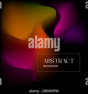 Modèle d'arrière-plan abstrait conception sombre couleur de dégradé rose et jaune sur noir Illustration de Vecteur