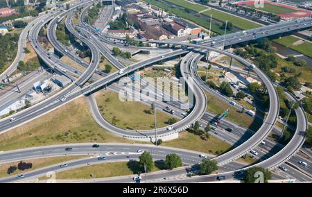 Échangeur d'autoroute à Barcelone Banque D'Images