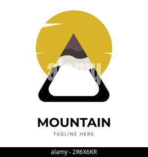 Logo de montagne vintage pour l'entreprise Illustration de Vecteur