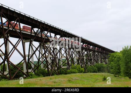 Kate Shelley High Bridge, Iowa Banque D'Images