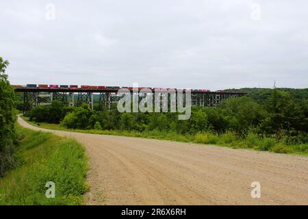 Kate Shelley High Bridge, Iowa Banque D'Images