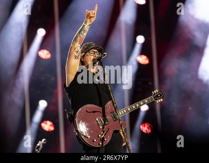 HARDY se produit au cours du jour 2 du festival CMA au stade Nissan, jeudi, 9 juin 2023, à Nashville, Tennessee. (Photo par Amiee Stubbs/ImageSPACE/Sipa USA) crédit: SIPA USA/Alay Live News Banque D'Images