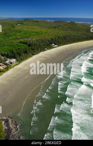 Image aérienne de Cox Bay, C.-B., Canada Banque D'Images