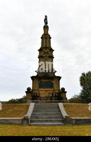 Monument de la Statue confédérée de la guerre civile situé dans le parc Forsyth à Savannah en Géorgie Banque D'Images