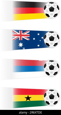 Clipart vecteur football (autres drapeaux également disponibles) Illustration de Vecteur