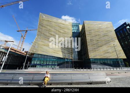 Le bâtiment de la Banque centrale d'Irlande. North Wall Quay, Dublin, Irlande. Banque D'Images