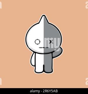 joli ensemble de bt21 grands autocollants motif vectoriel Illustration de Vecteur