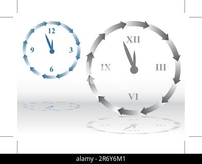 Image d'une horloge à flèche. Illustration de Vecteur