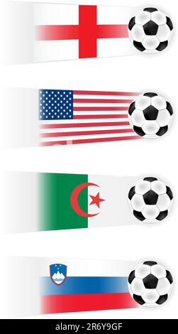 Clipart vecteur football (autres drapeaux également disponibles) Illustration de Vecteur