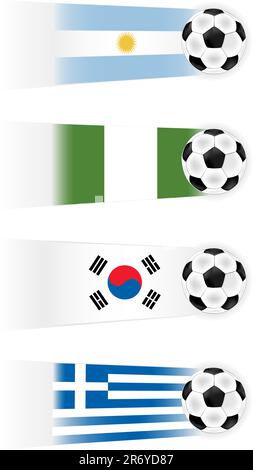 Clipart vecteur football (autres drapeaux également disponibles) Illustration de Vecteur