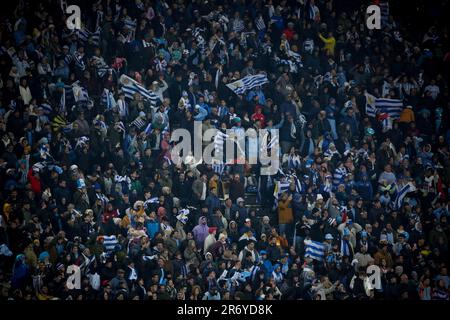 La Plata, Argentine. 11th juin 2023. Uruguay fans vus pendant le match entre l'Uruguay contre l'Italie dans le cadre de la coupe du monde U20 Argentine 2023 - final match à Estadio Unico 'Diego Armando Maradona'. Note finale: Uruguay 1 - 0 Italia crédit: SOPA Images Limited/Alay Live News Banque D'Images