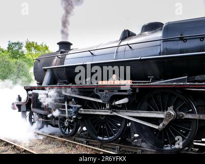 North York Moors Railway Steam Engine Eric Treacy à la gare de Grosmont Banque D'Images