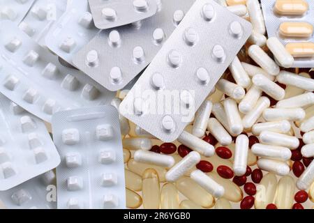 différentes pilules comme très beau milieu médical Banque D'Images