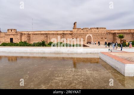Palais El Badi, Marrakech, Maroc Banque D'Images