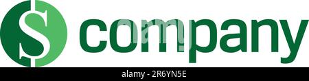 Vector Green comme logo de la société de financement. Illustration de Vecteur