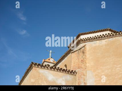 Solana de los Barros, Espagne - 29th septembre 2021 : Eglise paroissiale de Santa Maria Magdalena, Solana de los Barros, Badajoz, Estrémadure, Espagne Banque D'Images