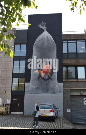 Nuart Street art, Aberdeen Banque D'Images