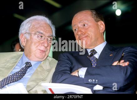 SILVIO BERLUSCONI CON FRANCESCO COSSIGA © MASSIMO DI VITA Banque D'Images