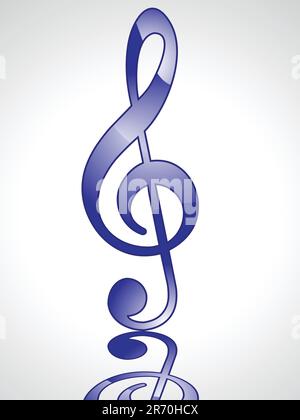 illustration vectorielle de mot musical bleu brillant abstrait Illustration de Vecteur