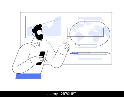 Participer à la conférence sur le changement climatique résumé concept illustration du vecteur. Illustration de Vecteur