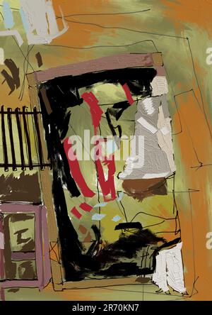 peinture numérique, art numérique, peinture abstraite, art abstrait, art coloré, art coloré, peinture colorée, peinture colorée, abstrait coloré, Banque D'Images