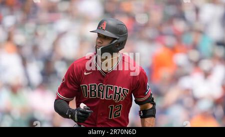 Arizona Diamondbacks' Ketel Marte plays during a baseball game, Sunday,  June 11, 2023, in Detroit. (AP Photo/Carlos Osorio Stock Photo - Alamy