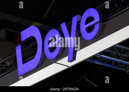 Pologne, Poznan - 17 mai 2023: HAUTE TECHNOLOGIE EXPO Europe Deye Technology Co., Ltd est dédié à fournir des solutions complètes de système solaire Banque D'Images