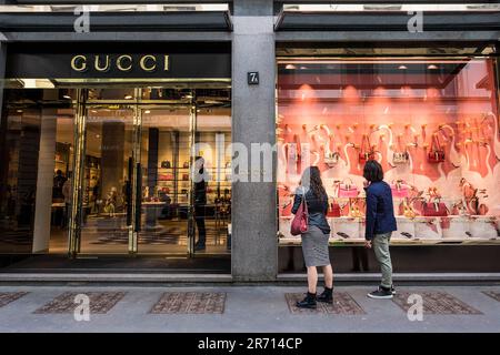 Gucci. via montenapoleone. milan. italie Banque D'Images